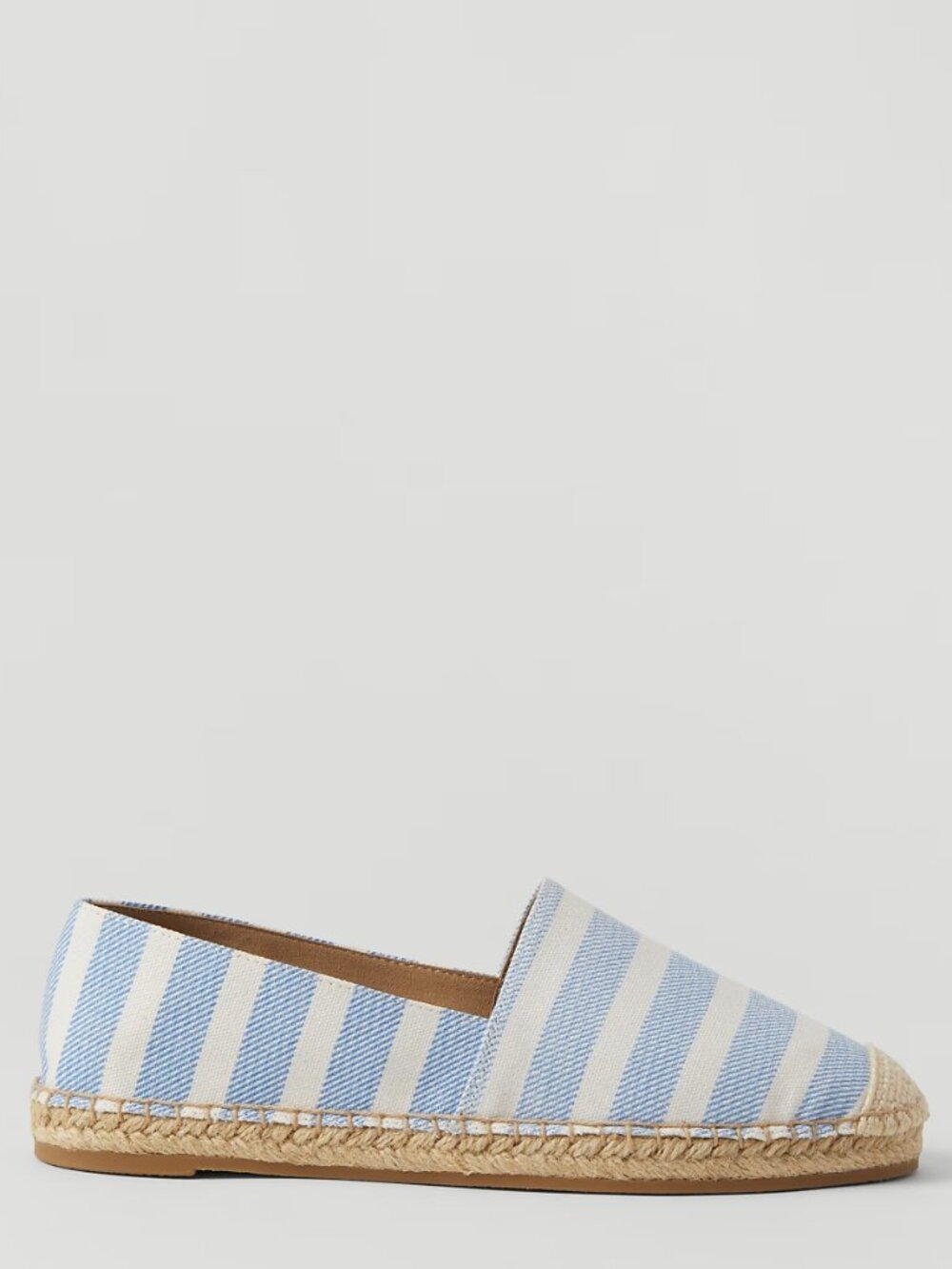 Ann Taylor Weekend Espadrille Slide Sandals Zephyr Blue Cotton Size 8 NWT - Picture 2 of 2